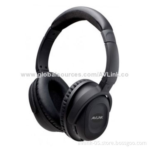 Rubber-coated Active Stereo Noise-canceling Headphones with 40mm Speakers for Aviation/Subway/Train